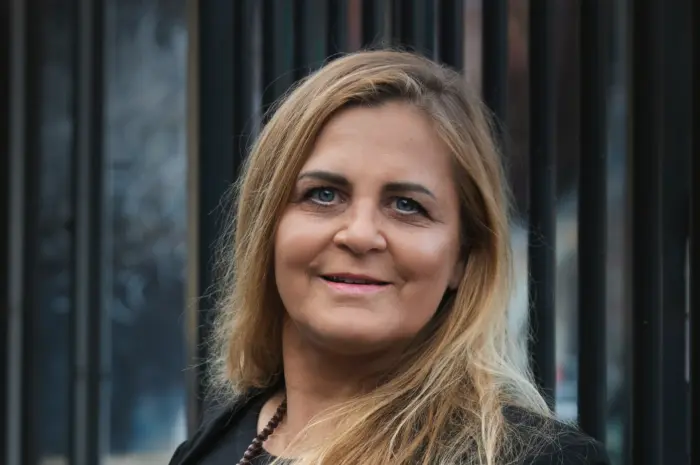 Tina Thörner föreläser på FrukostAkademien på Arkipelagens kontorshotell i Sisjön.